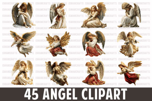 Download Angel Isolated Clipart Bundle PNG - Clipart Collection