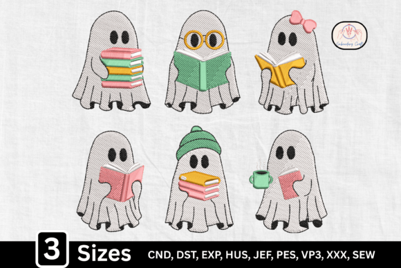 Download Cute Ghost Reading Book Lover - Premium Resources