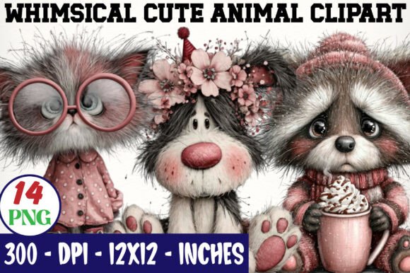 Download Whimsical Cute Animal Clipart Bundle - Clipart Collection