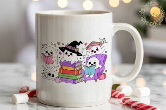 Download Cute Spooky Ghosts Reading PNG Clipart - Clipart Collection