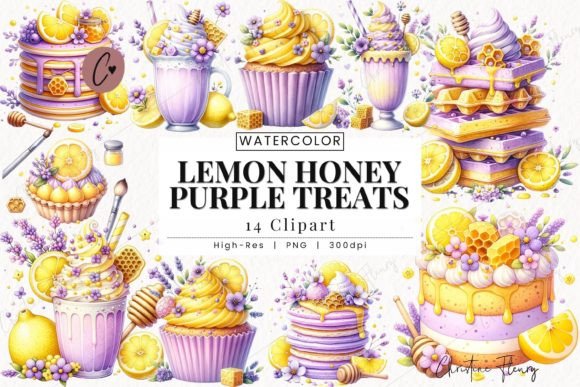 Download Watercolor Lemon Honey Treats Clipart - Clipart Collection