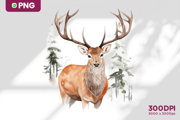 Download Watercolor Deer Clipart - Clipart Collection