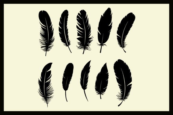 Download Bird Feather Silhouette Vector Clipart - Clipart Collection