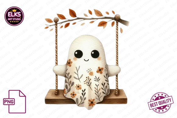 Download Vintage Fall Ghost Clipart, Autumn Boho - Clipart Collection