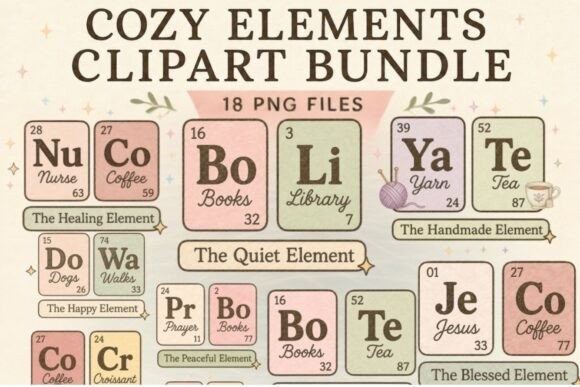 Download Cozy Elements Clipart Bundle PNG, Faux - Clipart Collection