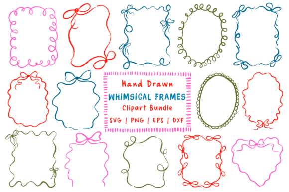 Download Whimsical Frames Doodle Clipart Bundle - Clipart Collection
