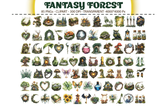 Download Fantasy Forest Clipart – 85 PNGs - Clipart Collection