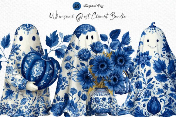 Download Whimsical Ghost Clipart PNG Bundle - Clipart Collection