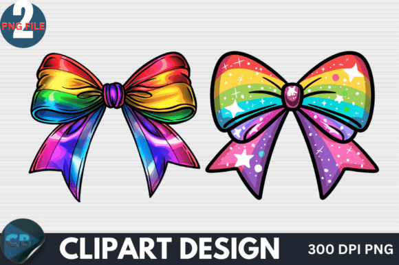 Download Colorful Rainbow Bow Clipart PNG - Clipart Collection