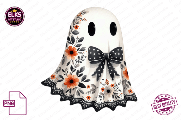 Download Vintage Fall Ghost Clipart, Autumn Boho - Clipart Collection