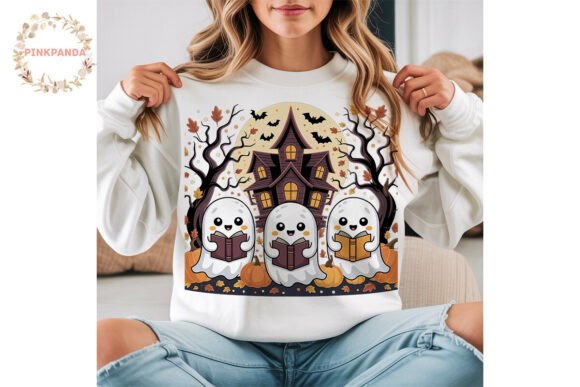 Download Reading Ghosts Halloween PNG Clipart - Clipart Collection