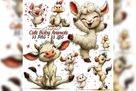 Download Whimsical Baby Animals Clipart Baby Png - Clipart Collection