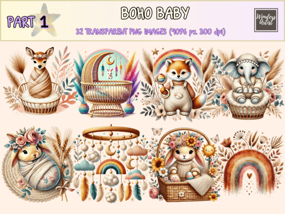 Download Boho Baby Clipart P1 - Clipart Collection
