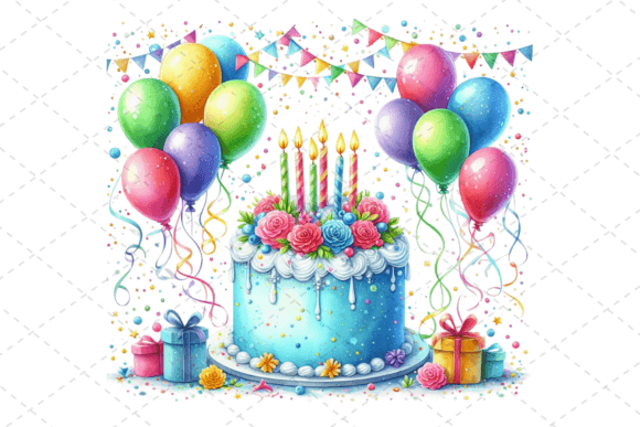 Download Watercolor Birthday Cake Clipart - Clipart Collection