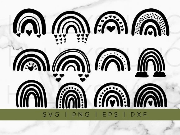 Download Boho Rainbows SVG Clipart - Clipart Collection
