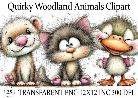 Download Quirky Woodland Animals PNG Clipart - Clipart Collection