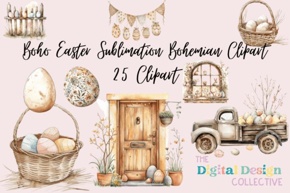 Download Boho Easter Sublimation Bohemian Clipart - Clipart Collection