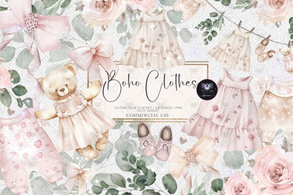 Download Boho Clothes Baby Girl Clipart - Clipart Collection