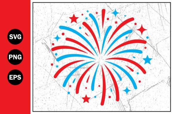 Download Red Blue Fireworks Vector Clipart Svg - Clipart Collection