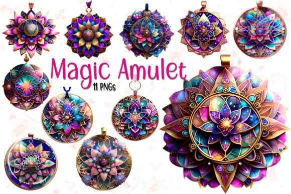 Download Whimsical Magic Amulet Clipart Bundle - Clipart Collection