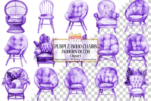 Download Purple Boho Chic Chair Decor PNG Clipart - Clipart Collection