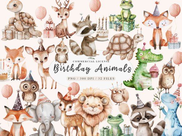 Download Birthday Baby Animal Clipart, Birthday - Clipart Collection