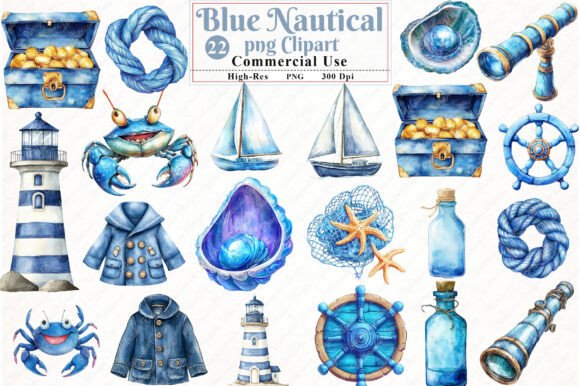 Download Watercolor Blue Boho Nursery Clipart - Clipart Collection