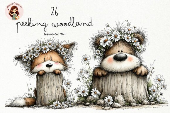 Download Peeking Woodland Animals PNG Clipart - Clipart Collection