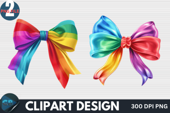 Download Colorful Rainbow Bow Clipart PNG - Clipart Collection