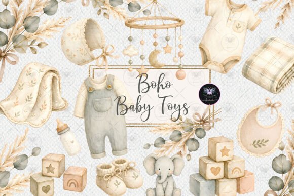 Download Boho Baby Toys Clipart - Clipart Collection