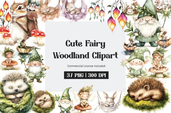 Download Cute Fairy Woodland Clipart - Clipart Collection