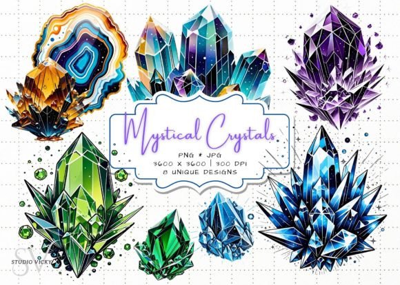 Download Mystical Crystals Clipart - Clipart Collection