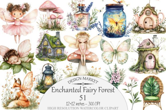 Download Enchanted Fairy Forest Clipart - Clipart Collection