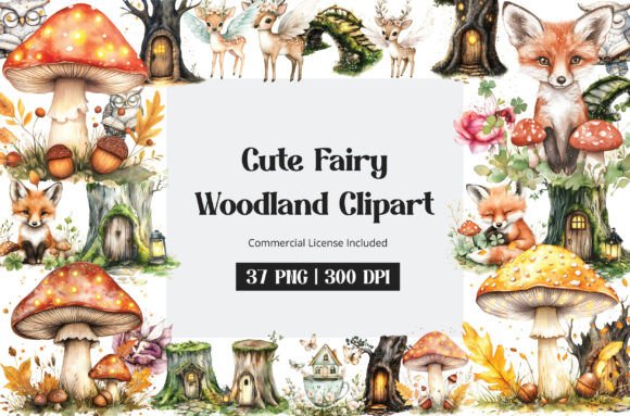Download Cute Fairy Woodland Clipart - Clipart Collection