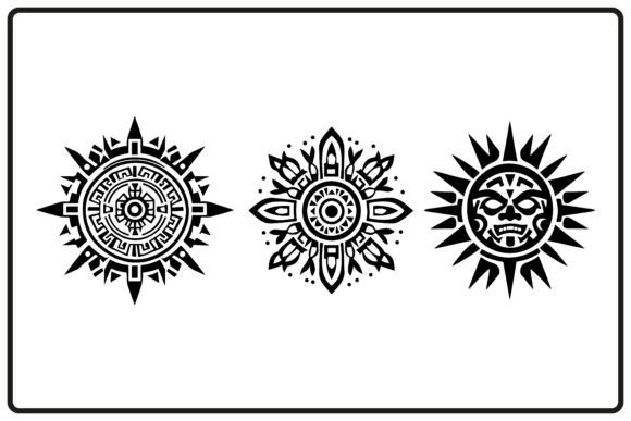 Download Aztec Calendar Silhouette Clipart Vector - Clipart Collection