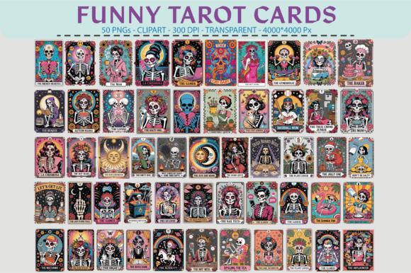Download Funny Tarot Clipart &ndash; 50 PNG Bundle - Clipart Collection