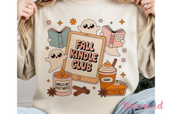 Download Cozy Autumn Reading Ghosts PNG Clipart - Clipart Collection