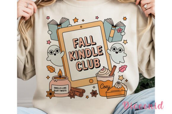 Download Cozy Autumn Reading Ghosts PNG Clipart - Clipart Collection