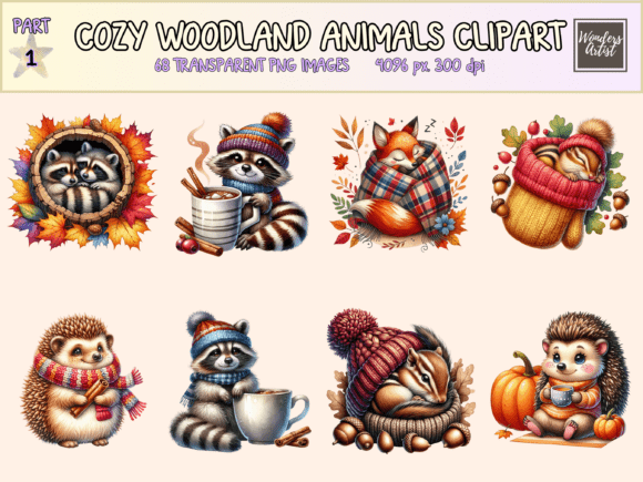 Download Cozy Woodland Animals Clipart - Clipart Collection