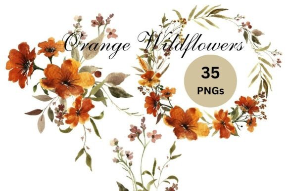 Download Watercolor Boho Wildflowers Clipart PNG - Clipart Collection