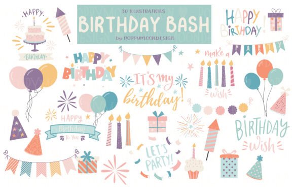 Download Birthday Bash Clipart Set - Clipart Collection