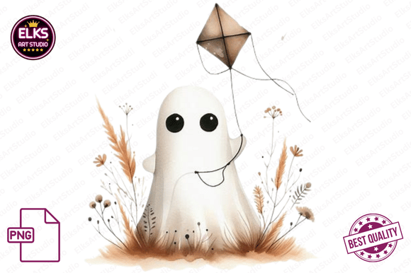 Download Vintage Fall Ghost Clipart, Autumn Boho - Clipart Collection