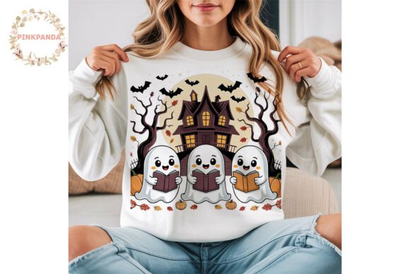 Download Reading Ghosts Halloween PNG Clipart - Clipart Collection