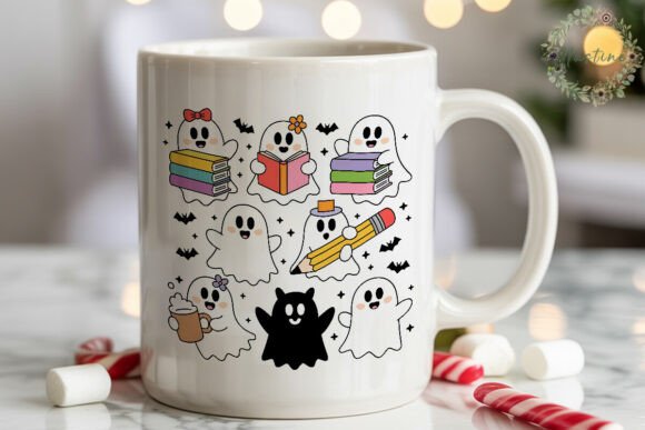 Download Cute Reading Ghosts PNG Clipart - Clipart Collection