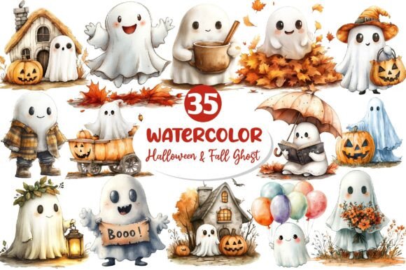 Download Halloween &amp; Fall Ghost Clipart - Clipart Collection