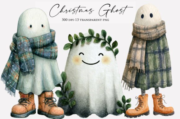 Download Whimsical Christmas Ghost Clipart - Clipart Collection